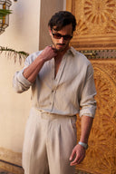 Table for Two Linen Shirt - Beige