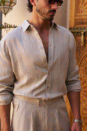 Table for Two Linen Shirt - Beige