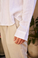Table for Two Linen Shirt - White