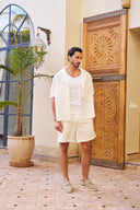 Seersucker Short Sleeve Shirt - White